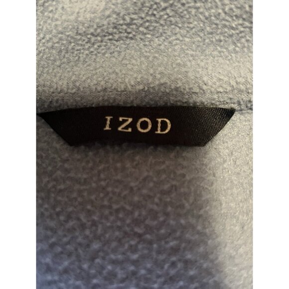 IZOD Blue Full Zip Fleece Jacket Women's Size Medium‎ Preppy Classic Athleisure - Picture 8 of 14